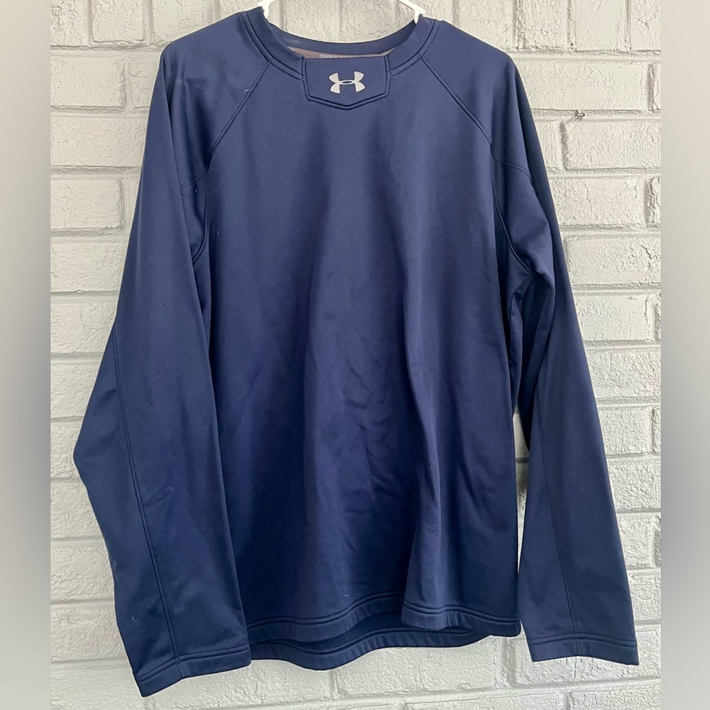 Men’s L Under Armour fleece lined Jersey. EUC